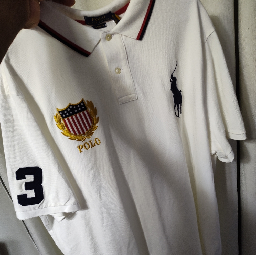 White Polo Ralph Lauren Shirt 2x
